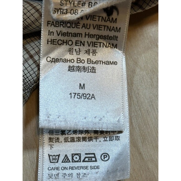 Marmot Mens Medium Multicolor Hiking Shirt Tan With Brown Black Plaid - Picture 11 of 12